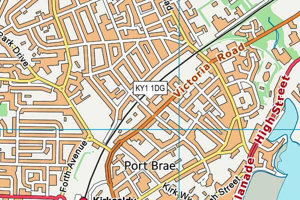 KY1 1DG map - OS VectorMap District (Ordnance Survey)