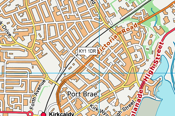 KY1 1DR map - OS VectorMap District (Ordnance Survey)