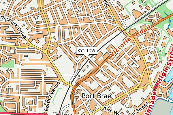 KY1 1DW map - OS VectorMap District (Ordnance Survey)