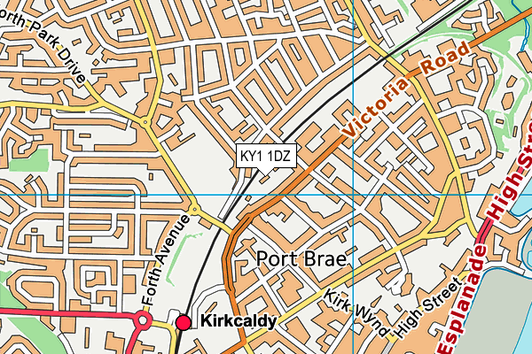 KY1 1DZ map - OS VectorMap District (Ordnance Survey)