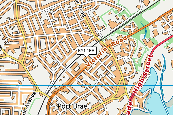 KY1 1EA map - OS VectorMap District (Ordnance Survey)