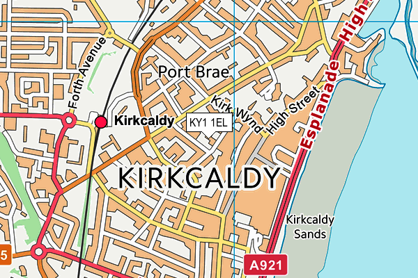 KY1 1EL map - OS VectorMap District (Ordnance Survey)