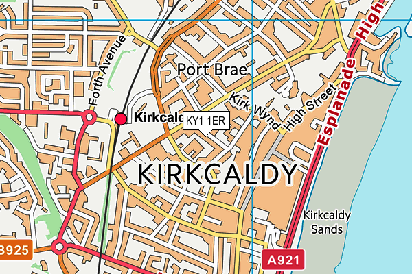 KY1 1ER map - OS VectorMap District (Ordnance Survey)