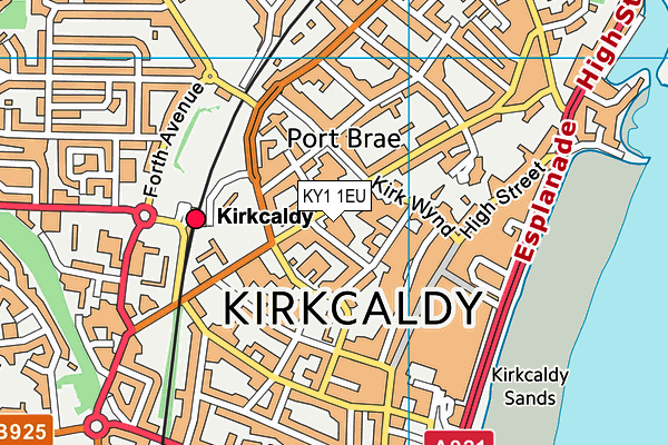 KY1 1EU map - OS VectorMap District (Ordnance Survey)