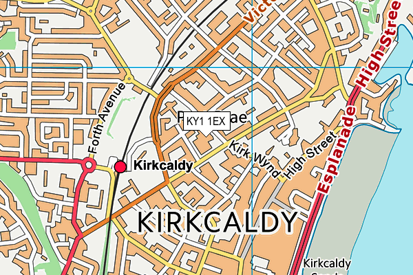 KY1 1EX map - OS VectorMap District (Ordnance Survey)