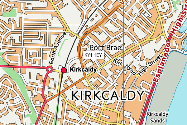KY1 1EY map - OS VectorMap District (Ordnance Survey)