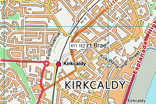 KY1 1EZ map - OS VectorMap District (Ordnance Survey)