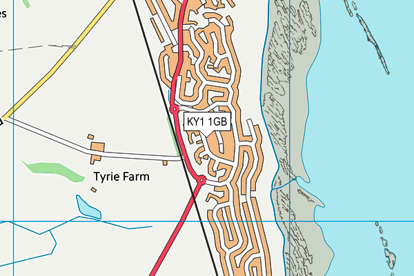 KY1 1GB map - OS VectorMap District (Ordnance Survey)