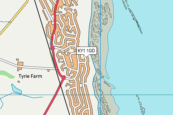 KY1 1GD map - OS VectorMap District (Ordnance Survey)