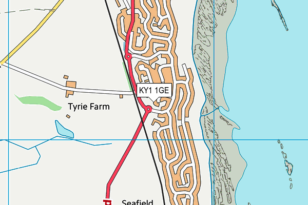 KY1 1GE map - OS VectorMap District (Ordnance Survey)