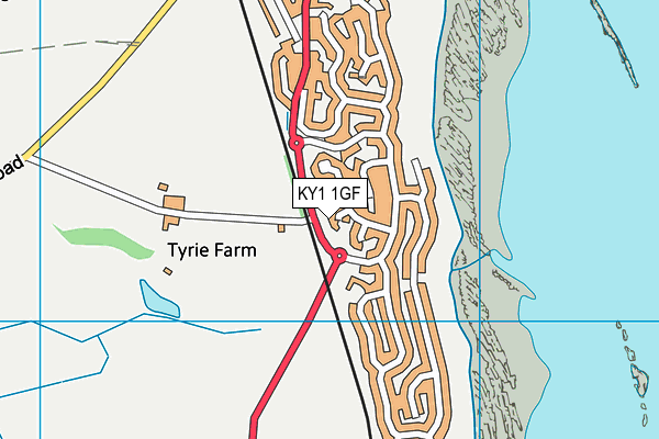 KY1 1GF map - OS VectorMap District (Ordnance Survey)