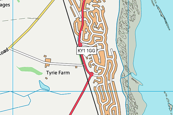 KY1 1GG map - OS VectorMap District (Ordnance Survey)