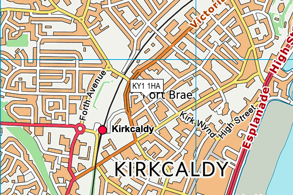 KY1 1HA map - OS VectorMap District (Ordnance Survey)