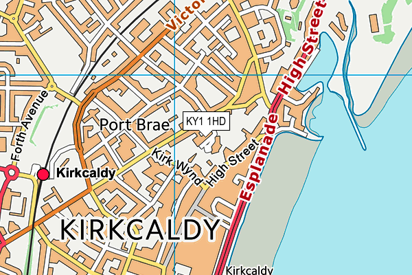 KY1 1HD map - OS VectorMap District (Ordnance Survey)