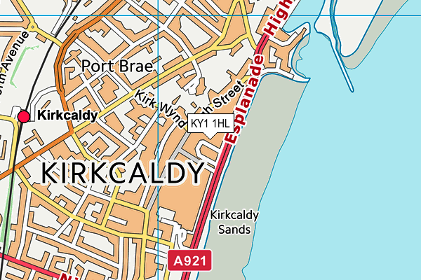 KY1 1HL map - OS VectorMap District (Ordnance Survey)