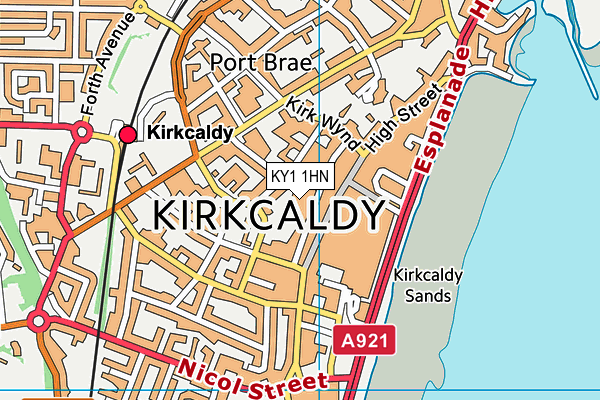 KY1 1HN map - OS VectorMap District (Ordnance Survey)