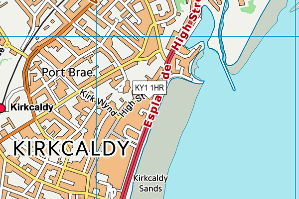 KY1 1HR map - OS VectorMap District (Ordnance Survey)