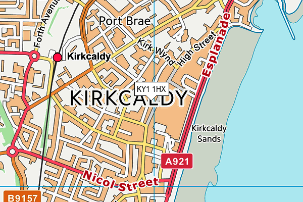 KY1 1HX map - OS VectorMap District (Ordnance Survey)