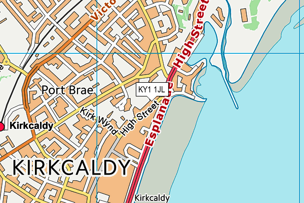 KY1 1JL map - OS VectorMap District (Ordnance Survey)