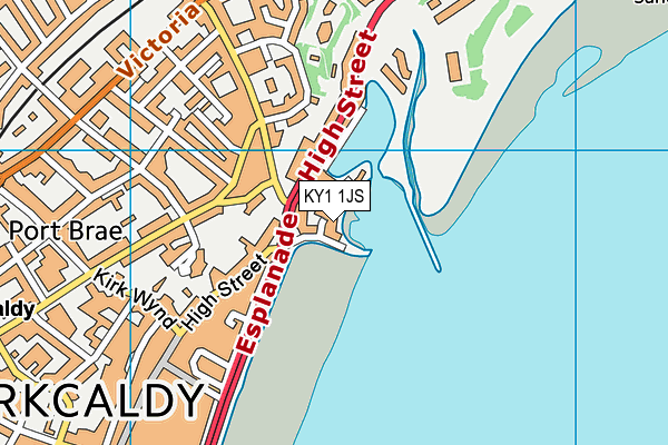 KY1 1JS map - OS VectorMap District (Ordnance Survey)