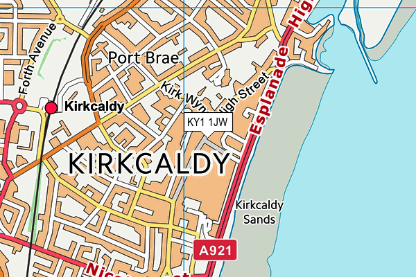KY1 1JW map - OS VectorMap District (Ordnance Survey)