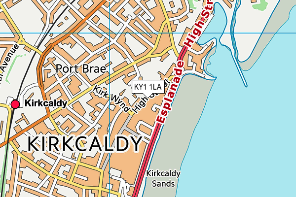 KY1 1LA map - OS VectorMap District (Ordnance Survey)