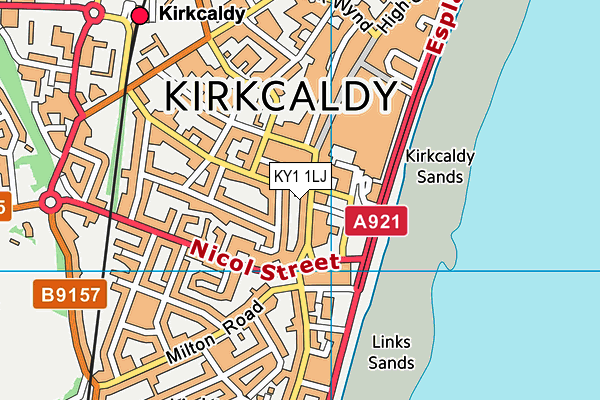 KY1 1LJ map - OS VectorMap District (Ordnance Survey)