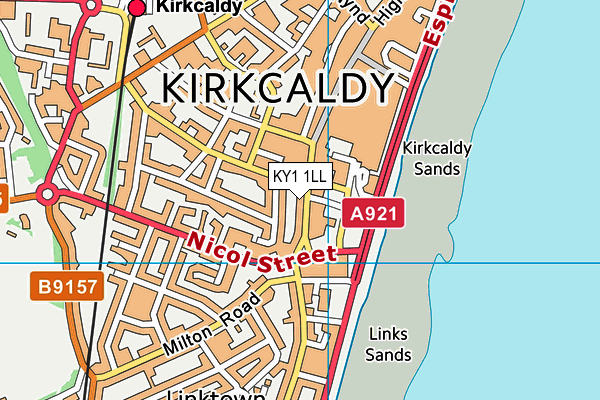 KY1 1LL map - OS VectorMap District (Ordnance Survey)