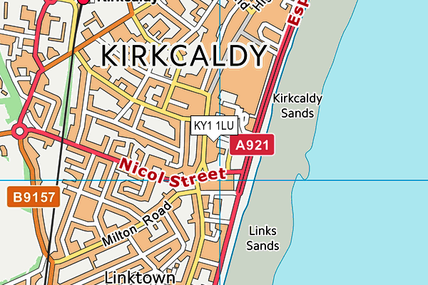 KY1 1LU map - OS VectorMap District (Ordnance Survey)