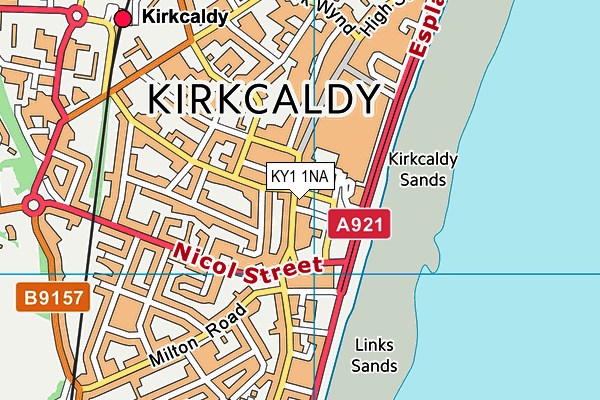 KY1 1NA map - OS VectorMap District (Ordnance Survey)