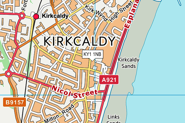 KY1 1NB map - OS VectorMap District (Ordnance Survey)