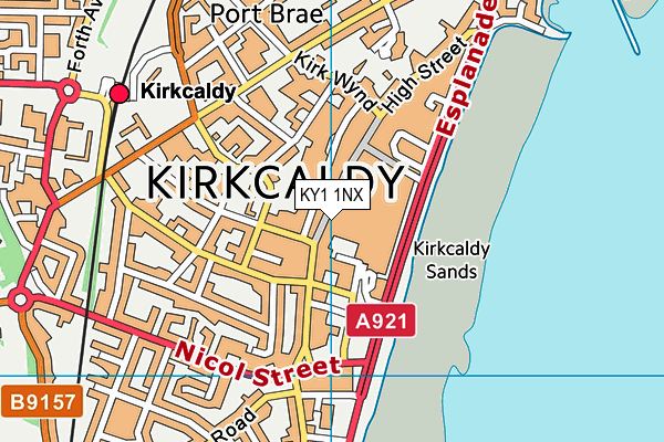 KY1 1NX map - OS VectorMap District (Ordnance Survey)