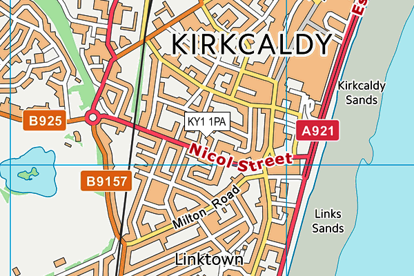 KY1 1PA map - OS VectorMap District (Ordnance Survey)