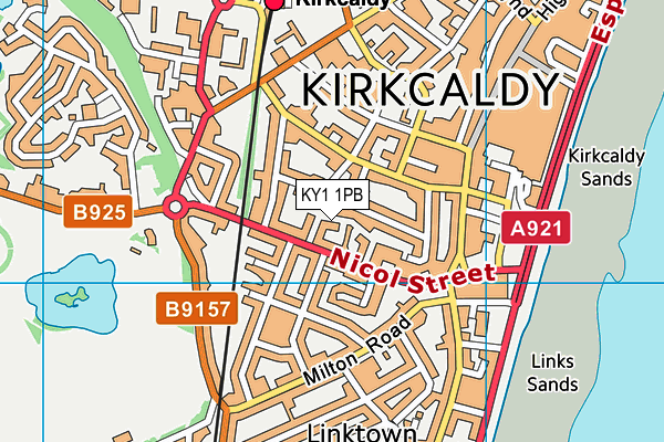 KY1 1PB map - OS VectorMap District (Ordnance Survey)