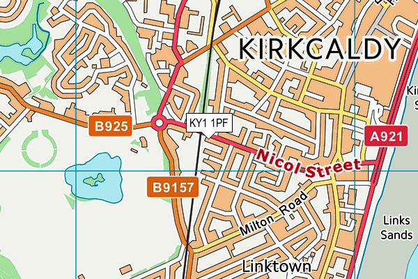 KY1 1PF map - OS VectorMap District (Ordnance Survey)