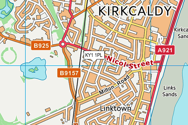 KY1 1PL map - OS VectorMap District (Ordnance Survey)