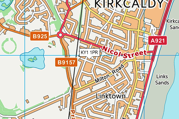 KY1 1PR map - OS VectorMap District (Ordnance Survey)