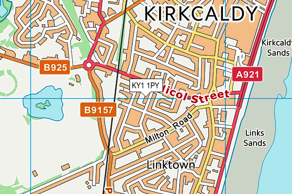 KY1 1PY map - OS VectorMap District (Ordnance Survey)