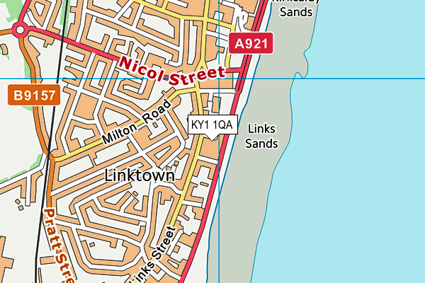 KY1 1QA map - OS VectorMap District (Ordnance Survey)