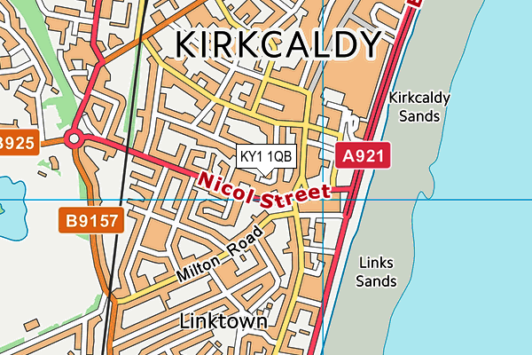 KY1 1QB map - OS VectorMap District (Ordnance Survey)