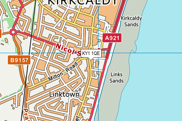 KY1 1QE map - OS VectorMap District (Ordnance Survey)