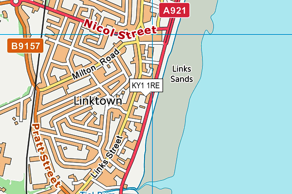 KY1 1RE map - OS VectorMap District (Ordnance Survey)