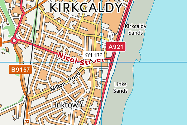 KY1 1RP map - OS VectorMap District (Ordnance Survey)