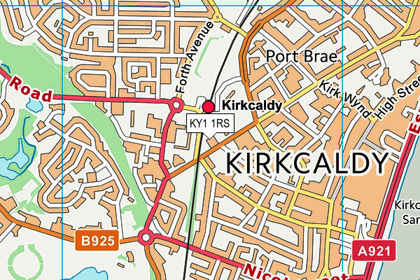 KY1 1RS map - OS VectorMap District (Ordnance Survey)