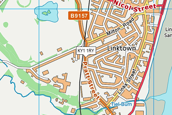 KY1 1RY map - OS VectorMap District (Ordnance Survey)