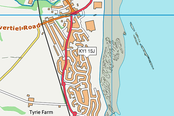 KY1 1SJ map - OS VectorMap District (Ordnance Survey)