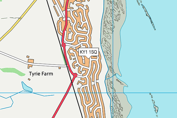 KY1 1SQ map - OS VectorMap District (Ordnance Survey)