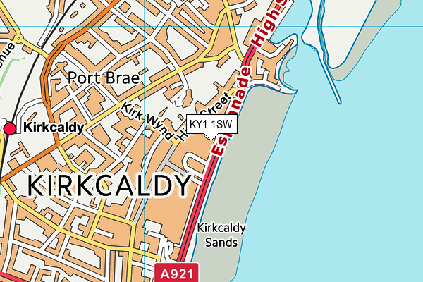 KY1 1SW map - OS VectorMap District (Ordnance Survey)