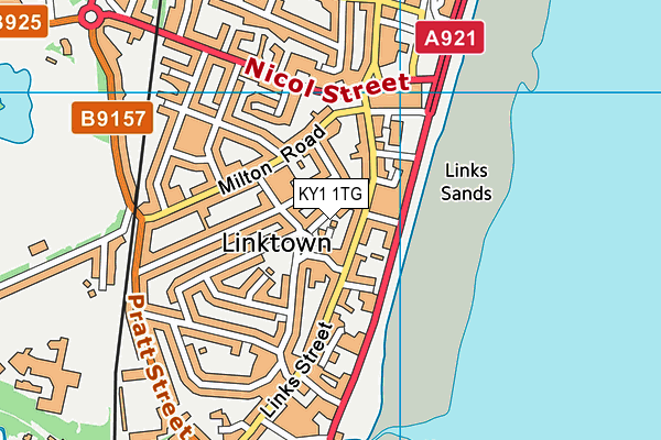 KY1 1TG map - OS VectorMap District (Ordnance Survey)