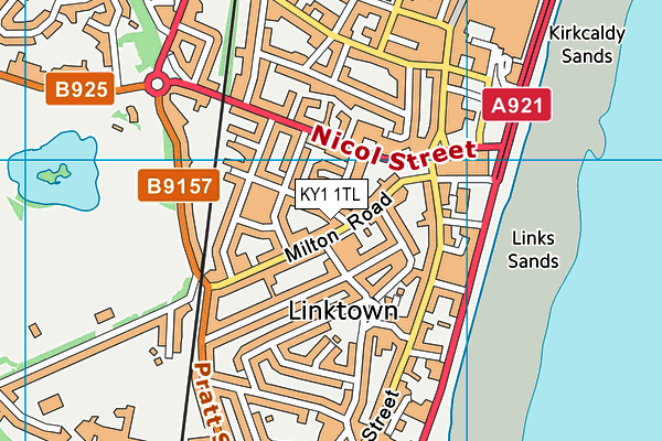 KY1 1TL map - OS VectorMap District (Ordnance Survey)